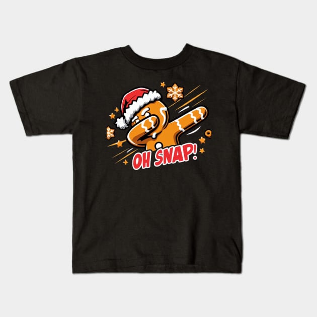 Oh Snap! - Gingerbread Man Christmas T-Shirt Kids T-Shirt by Imaginate